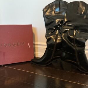 Torgeis New York Arizona Black Cowboy Boots